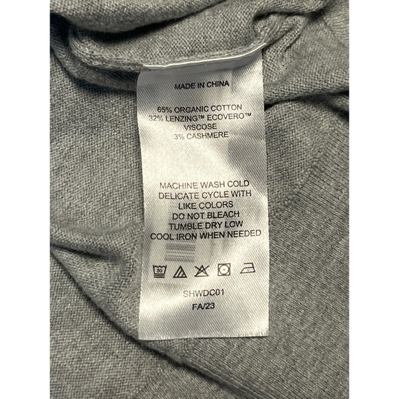 QUINCE Lightweight Cotton Cashmere Cardigan Sweater Set Gray Womens M Minimalist - Picture 16 of 16